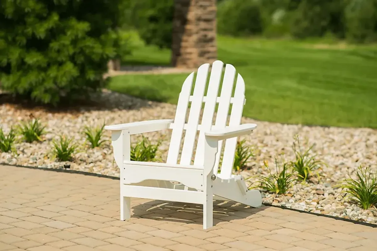 Greenport Traditional White Outdoor Adirondack Chair