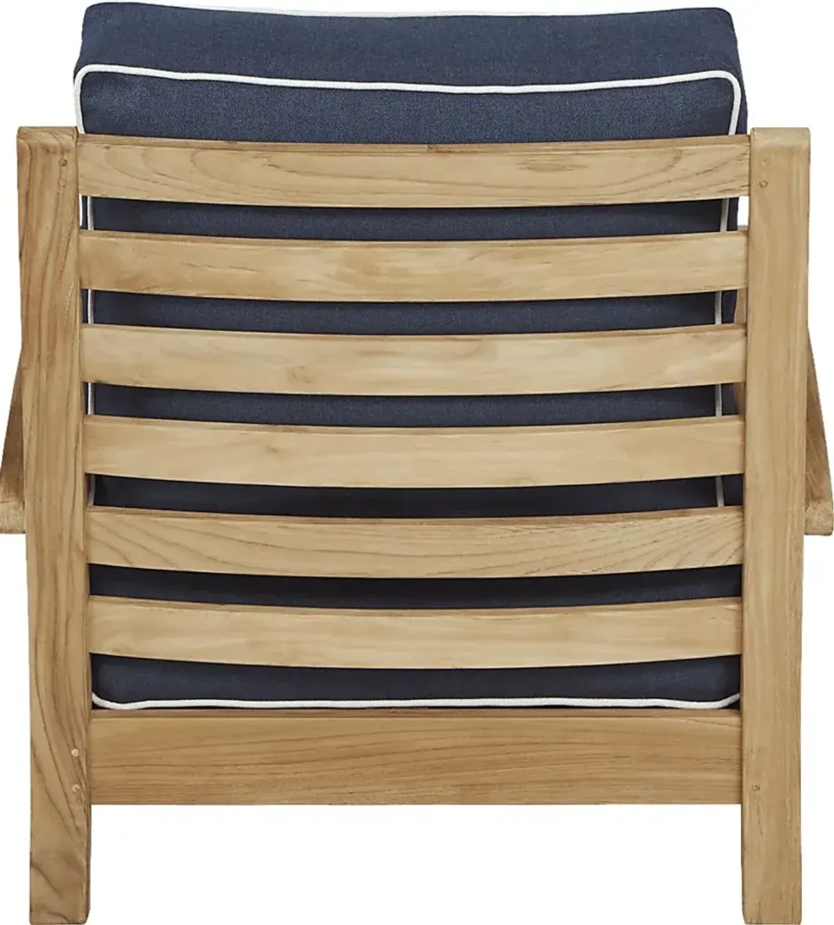 Pleasant Bay Teak Outdoor Chair with Indigo Cushions