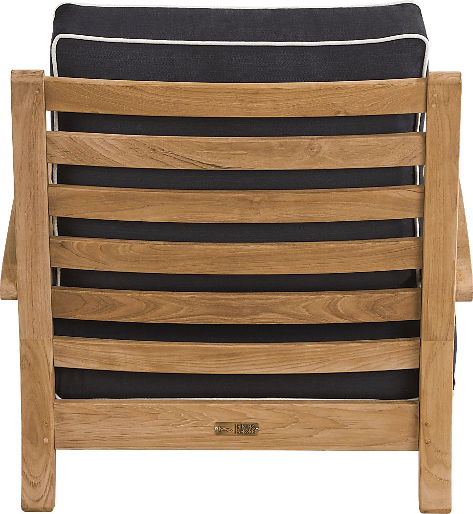 Pleasant Bay Teak Outdoor Chair with Charcoal Cushions