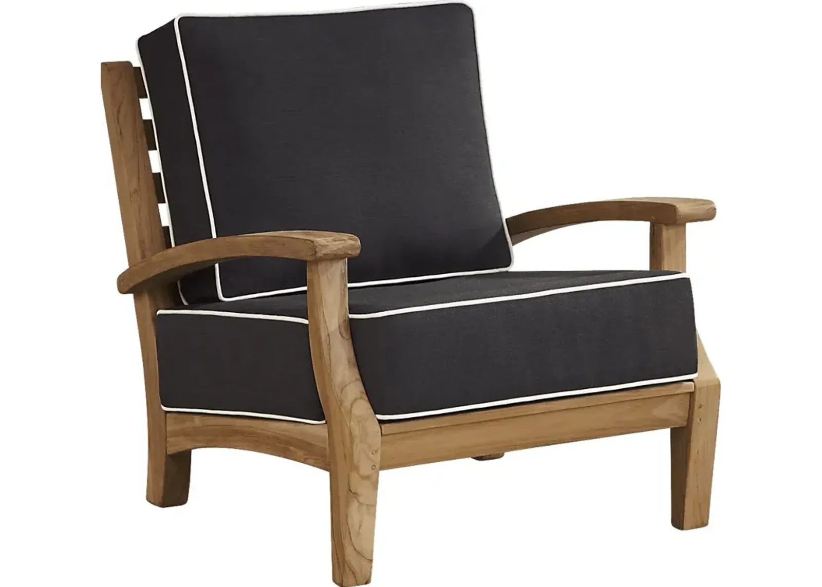 Pleasant Bay Teak Outdoor Chair with Charcoal Cushions