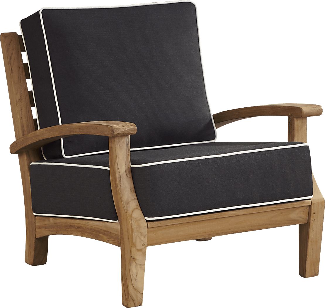 Pleasant Bay Teak Outdoor Chair with Charcoal Cushions