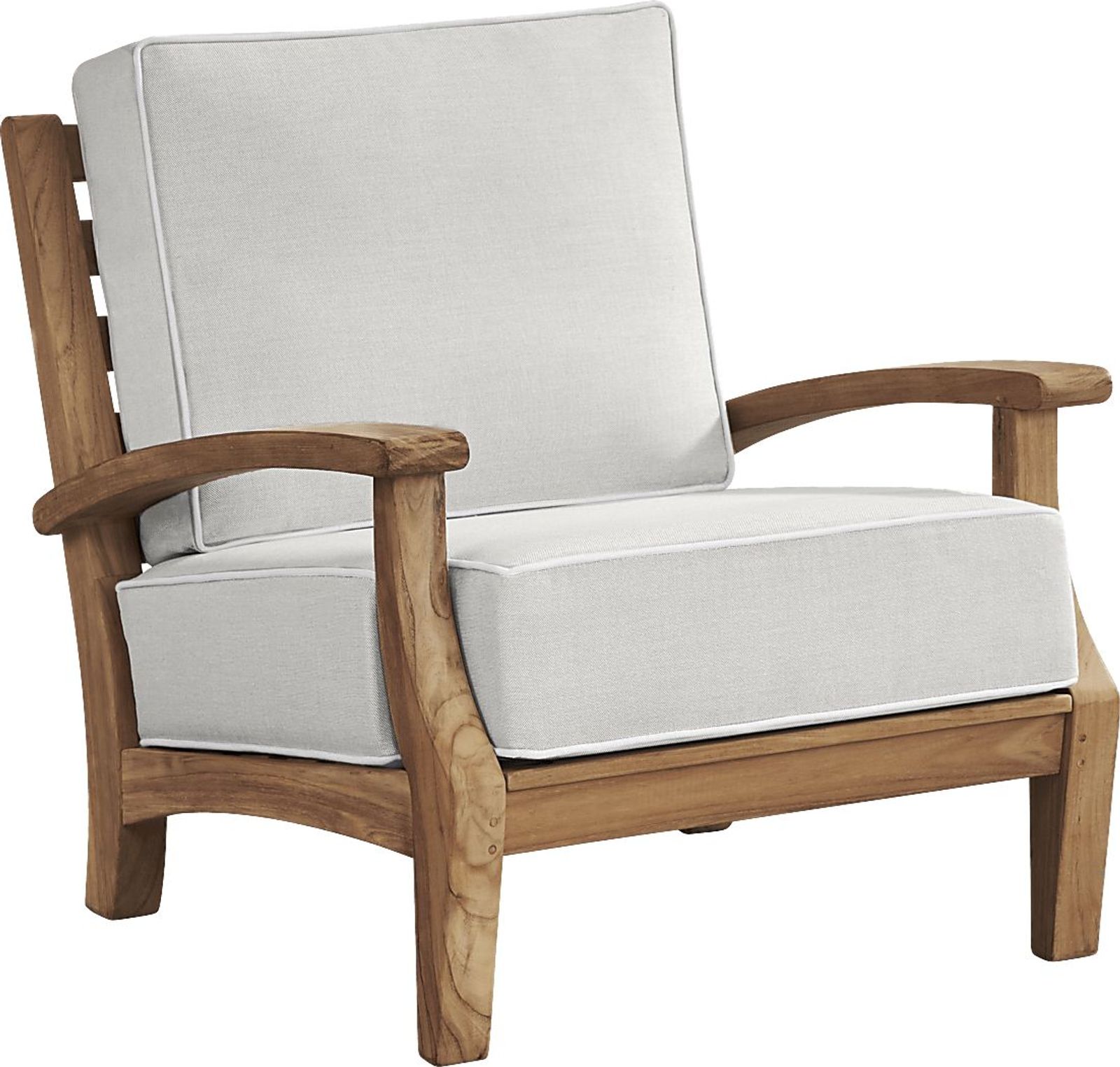 Pleasant Bay Teak Outdoor Club Chair with Dove Cushions