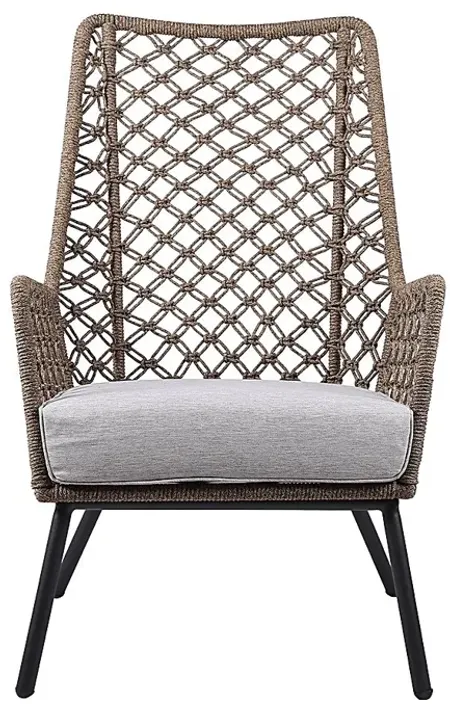 Corann Brown Outdoor Lounge Chair