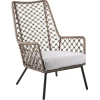 Corann Brown Outdoor Lounge Chair