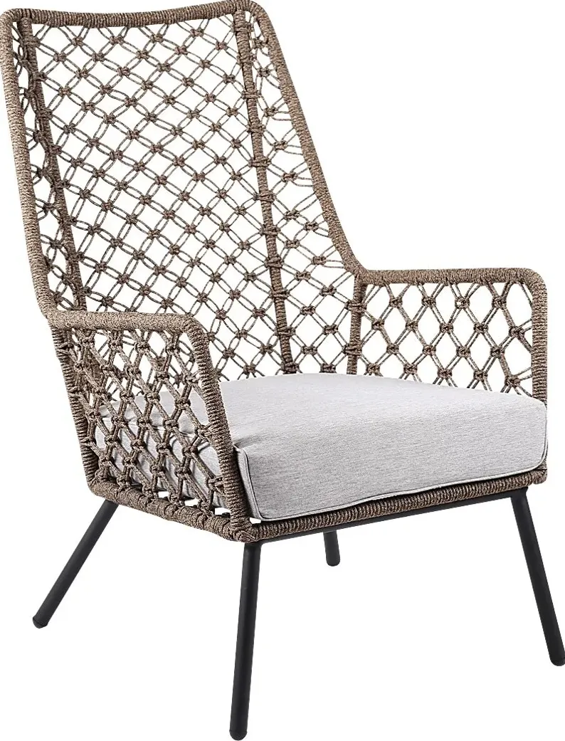 Corann Brown Outdoor Lounge Chair