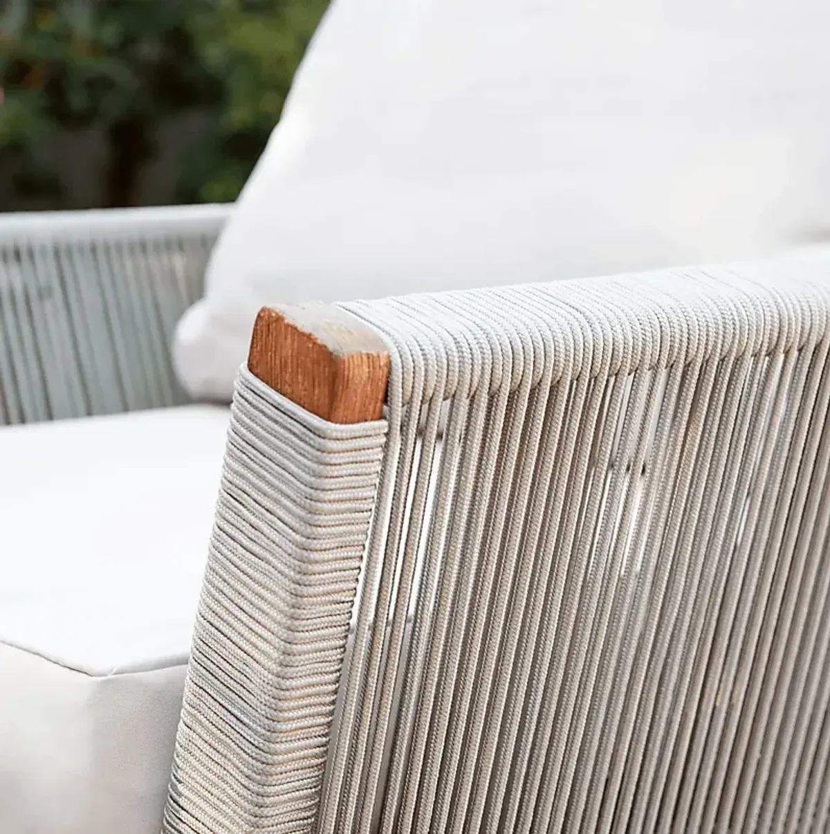 Pershington White Outdoor Accent Chair