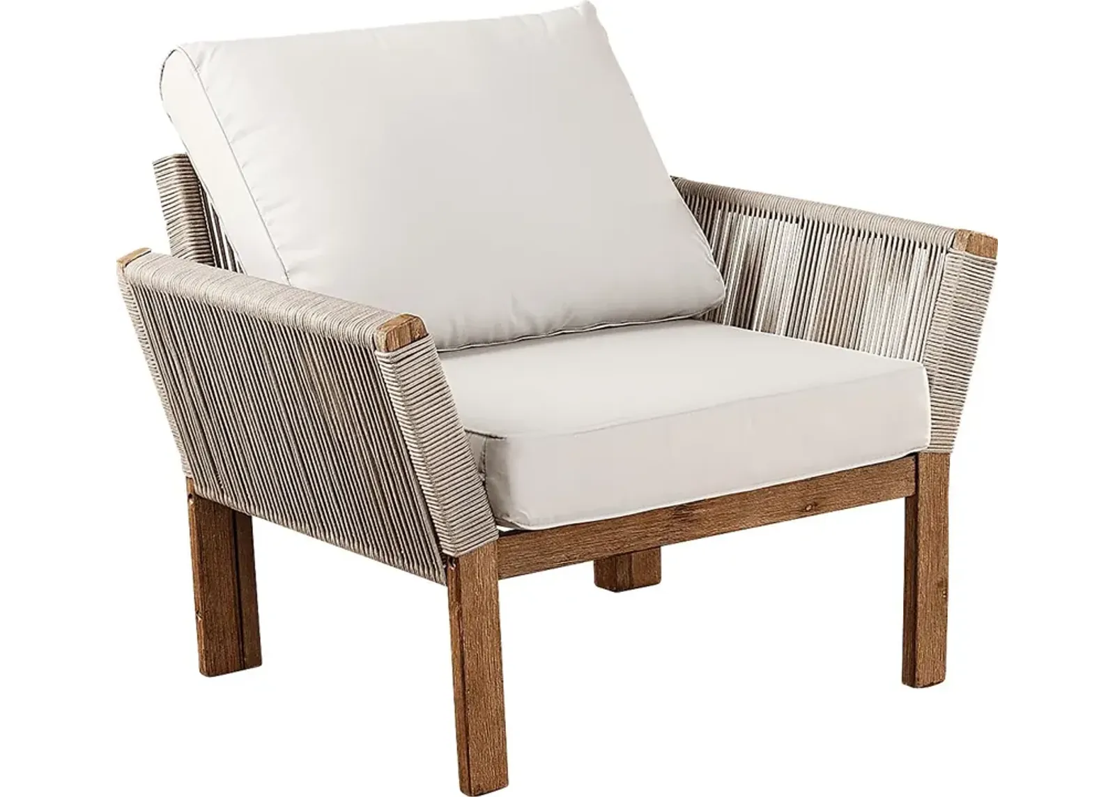 Pershington White Outdoor Accent Chair