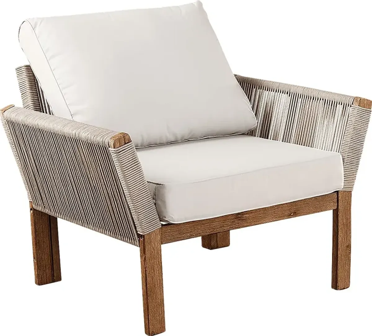 Pershington White Outdoor Accent Chair