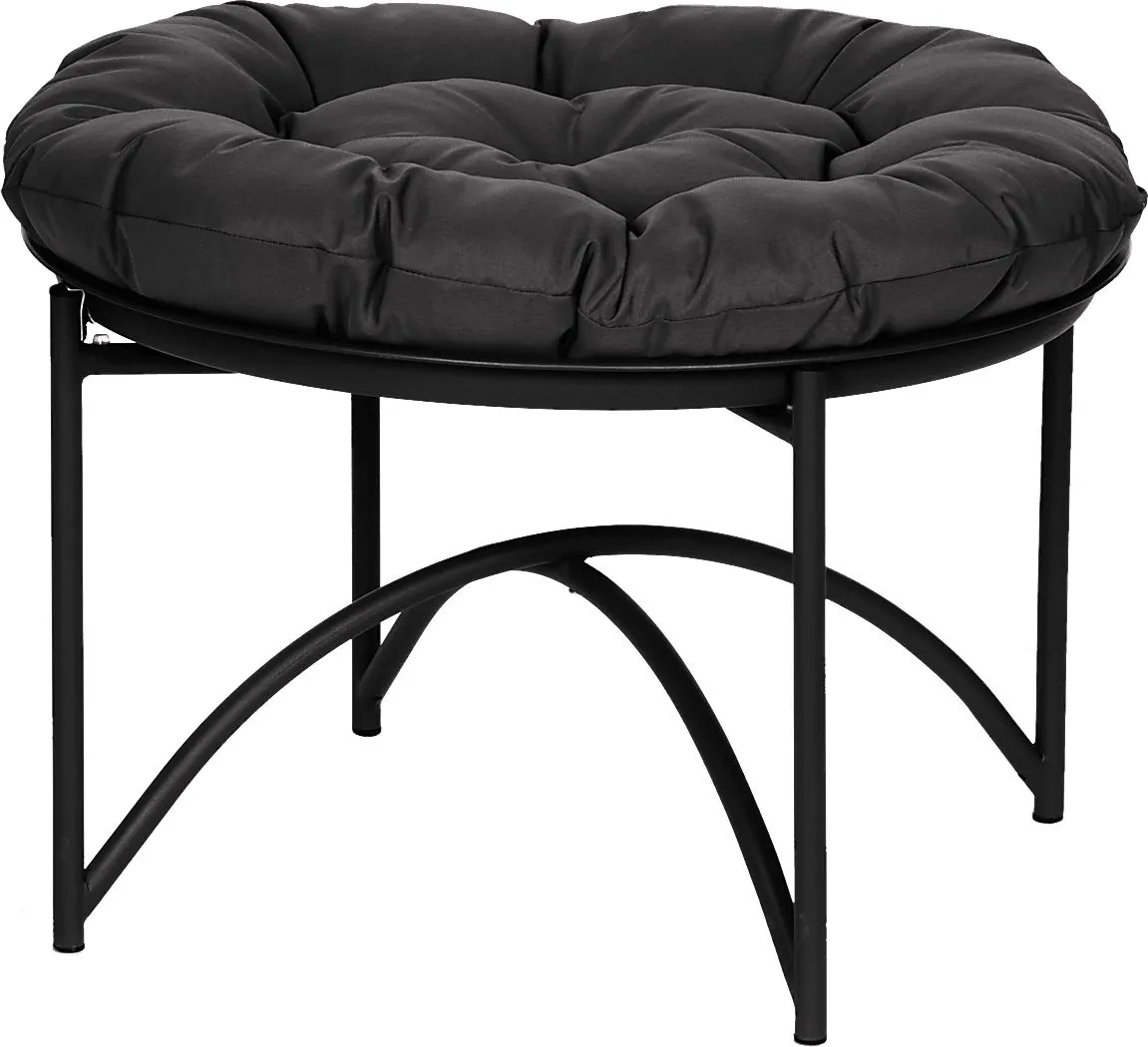 Outdoor Sanrevelle Black Ottoman