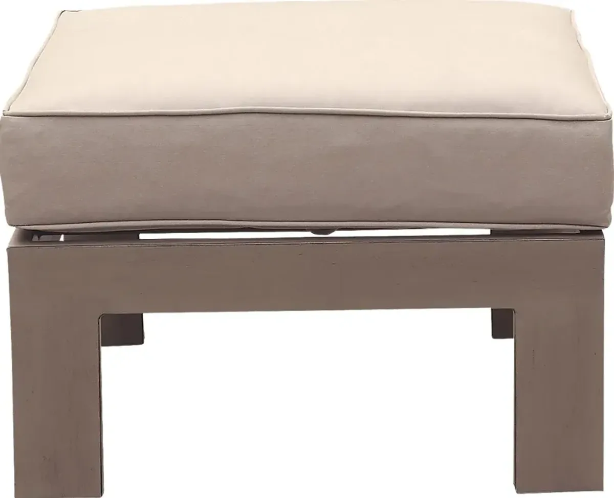 Outdoor Clothide Brown Ottoman