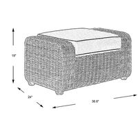 Charlotte Harbor Gray Outdoor Ottoman