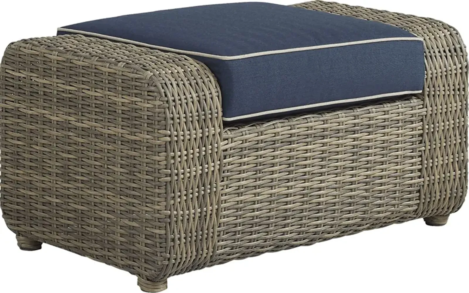 Charlotte Harbor Gray Outdoor Ottoman