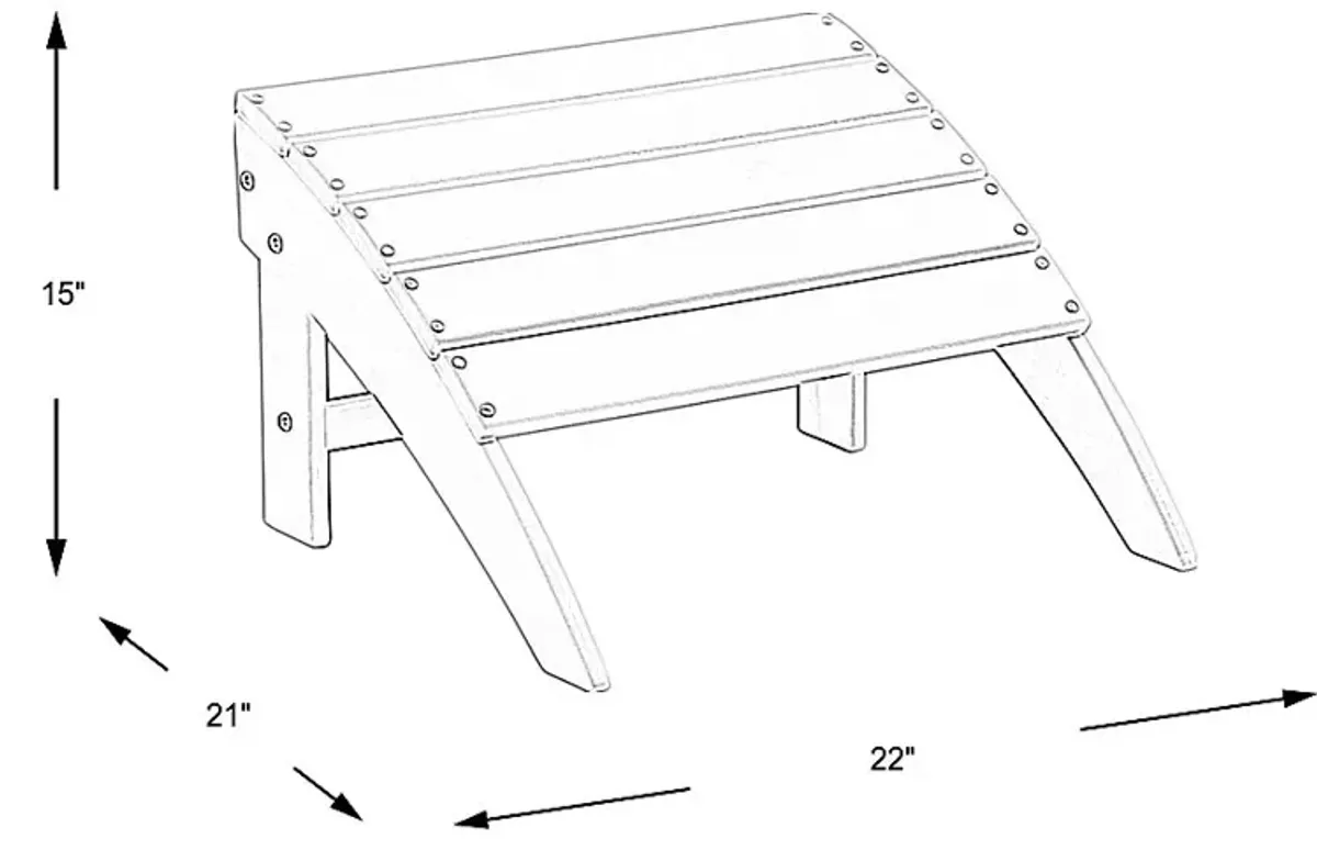 Addy Red Outdoor Footrest