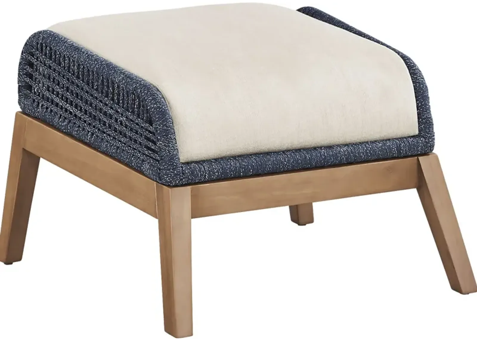 Tessere Blue Outdoor Ottoman