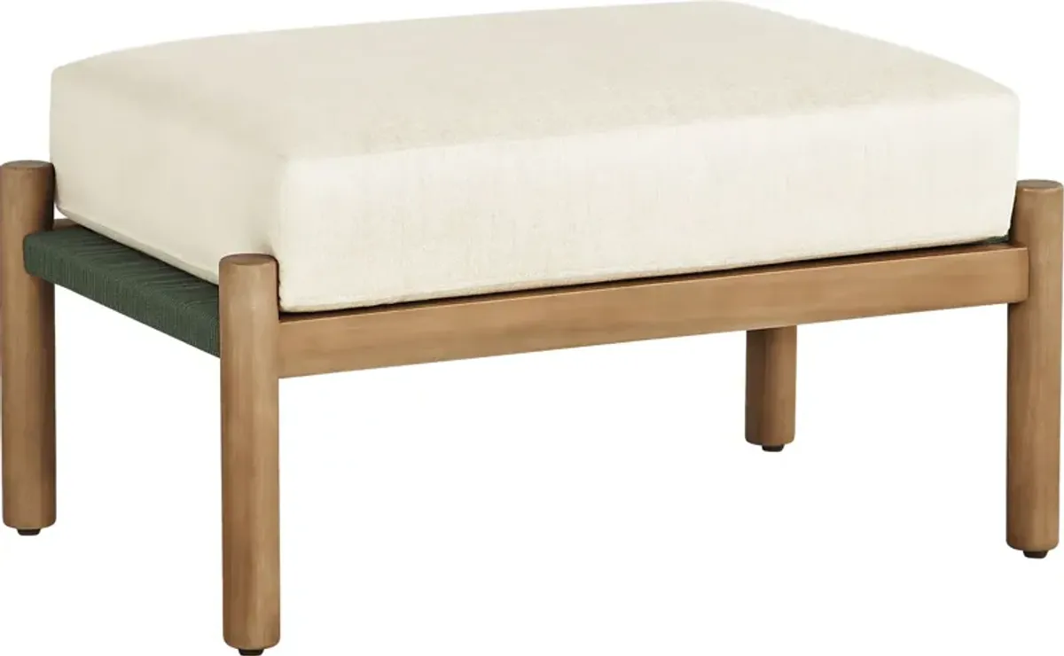 Marche Green Outdoor Ottoman