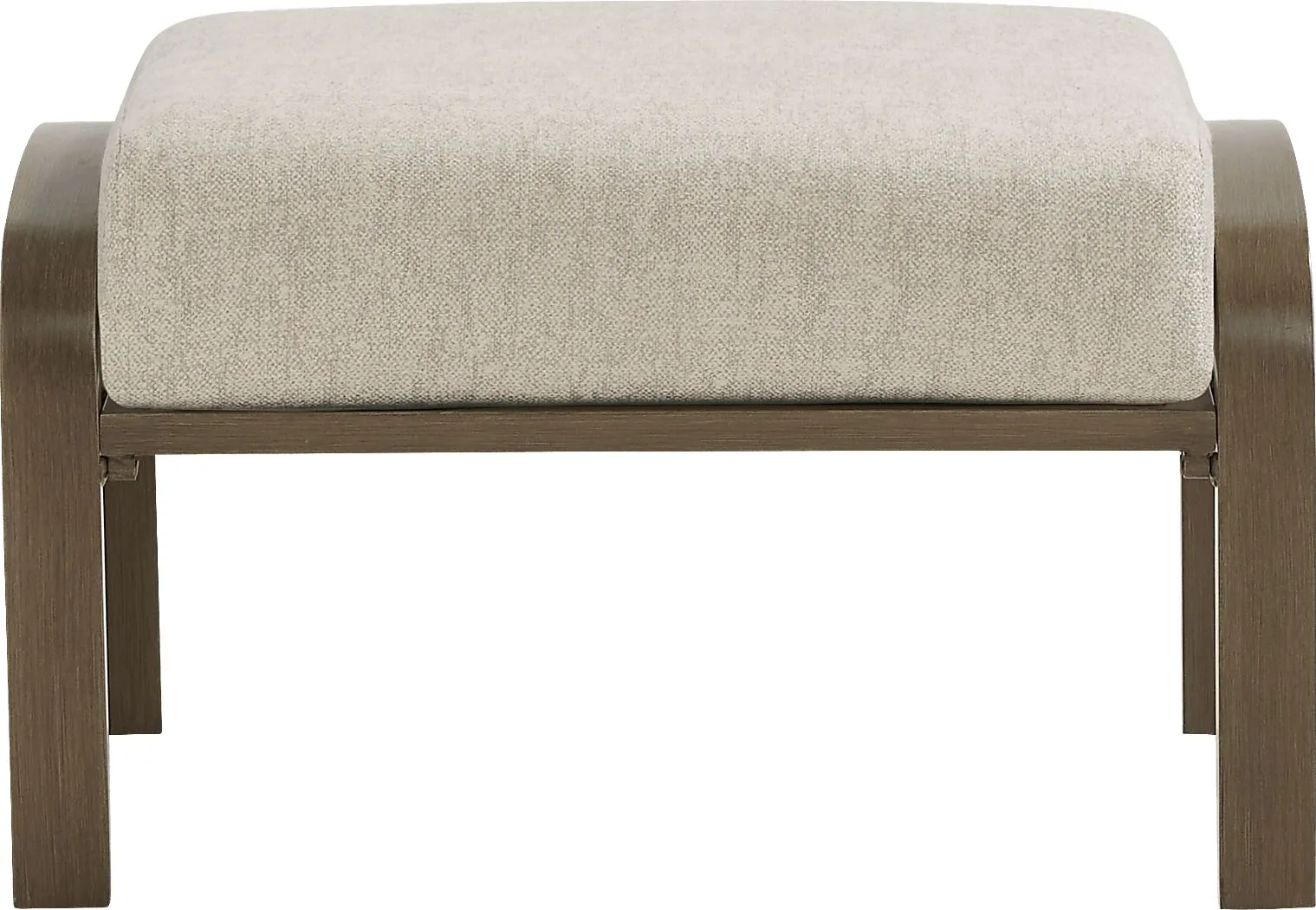 Torio Brown Outdoor Ottoman with Malt Cushion