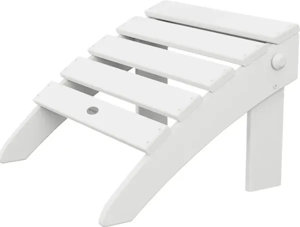 Polywood Classic White Outdoor Folding Ottoman