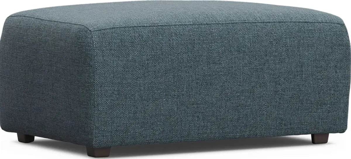 Calay Outdoor Ottoman with Teal Slipcover