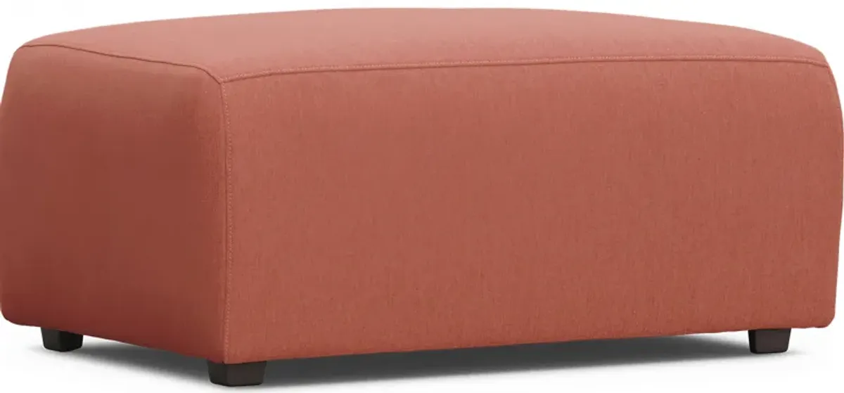 Calay Outdoor Ottoman with Persimmon Slipcover