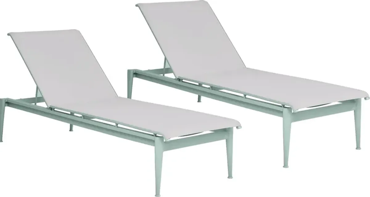 Park Walk Surf Outdoor Chaise, Set of 2