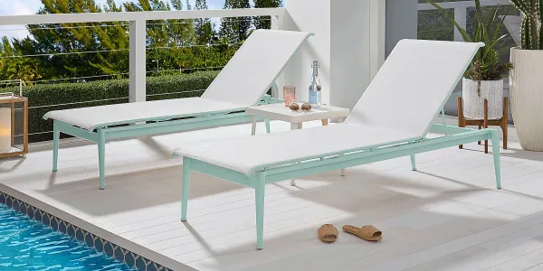 Park Walk Surf Outdoor Chaise, Set of 2
