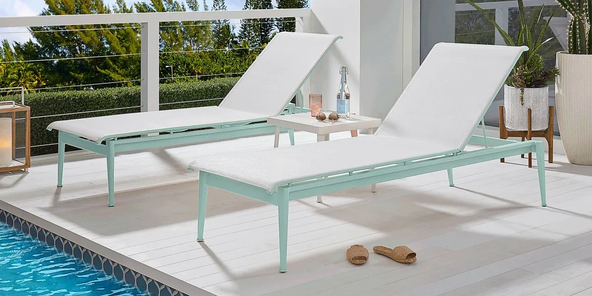Park Walk Surf Outdoor Chaise, Set of 2
