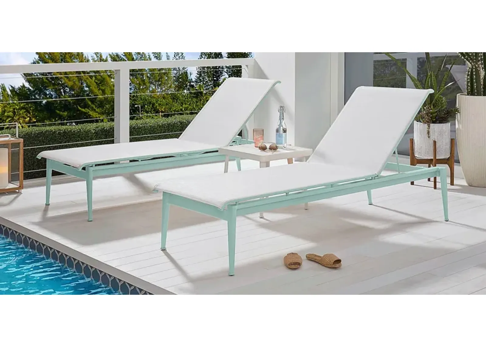 Park Walk Surf Outdoor Chaise, Set of 2