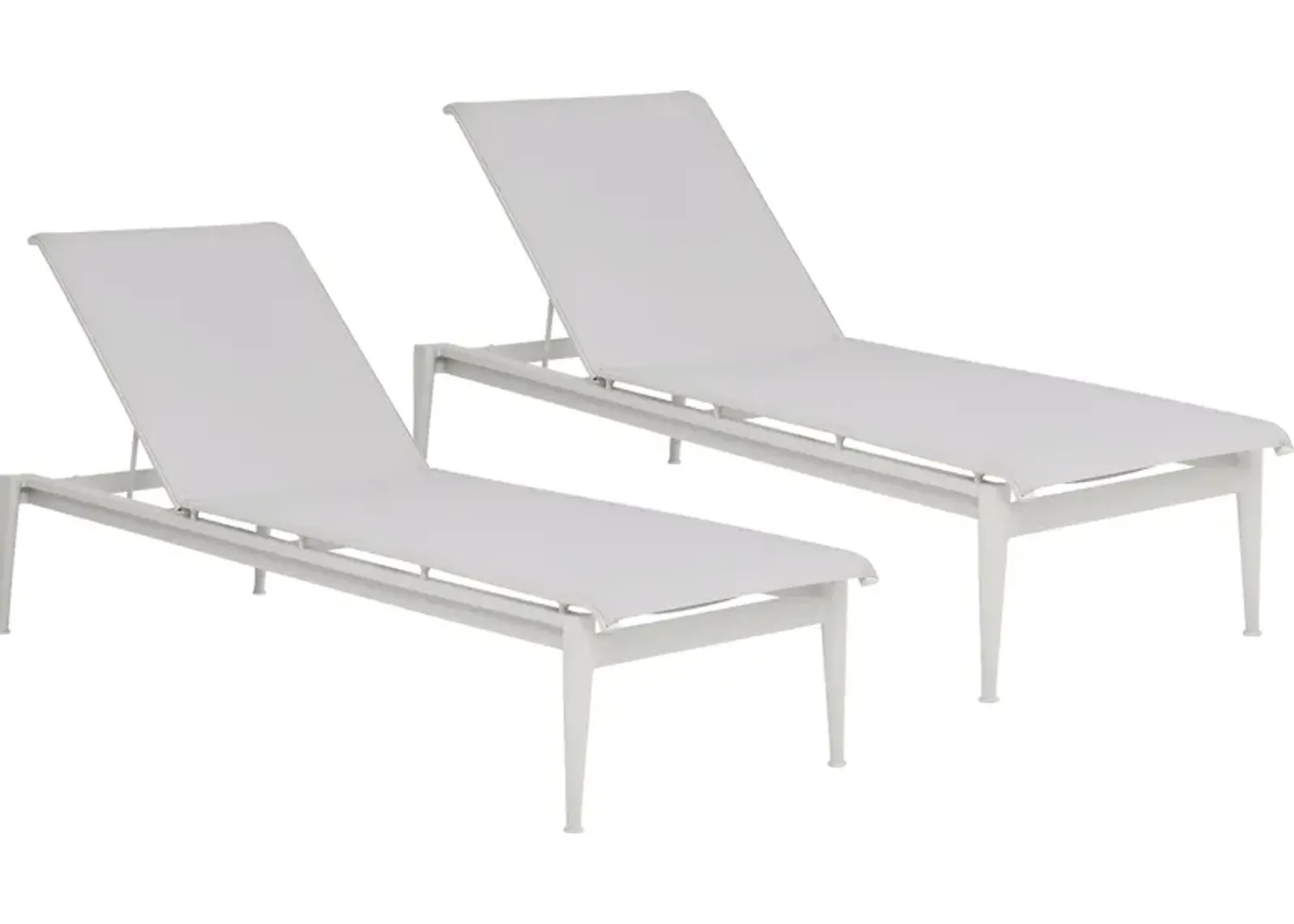 Park Walk White Outdoor Chaise, Set of 2