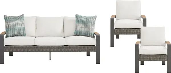 Randolph Gray 3 Pc Outdoor Seating Set