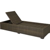 Rialto Brown Outdoor Chaise with Putty Cushions