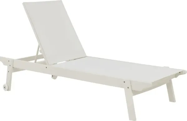 Eastlake White Outdoor Chaise