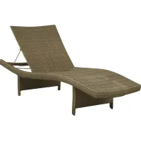 Luna Lake Brown Outdoor Chaise