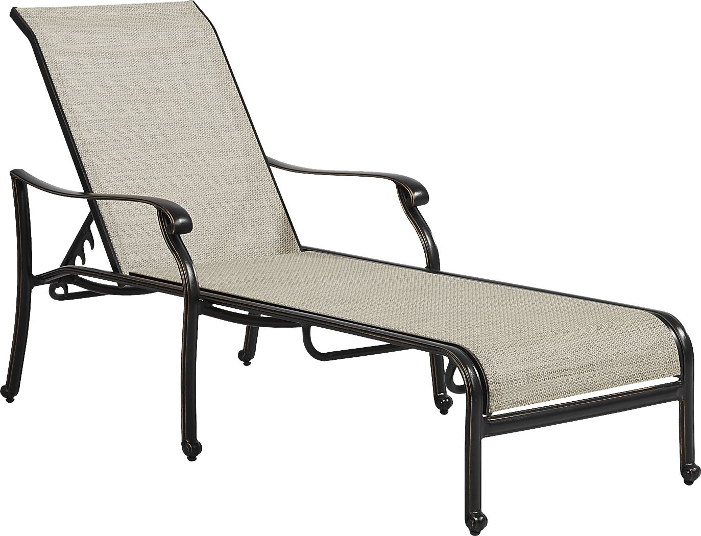 Cindy Crawford Home Lake Como Antique Bronze Outdoor Chaise