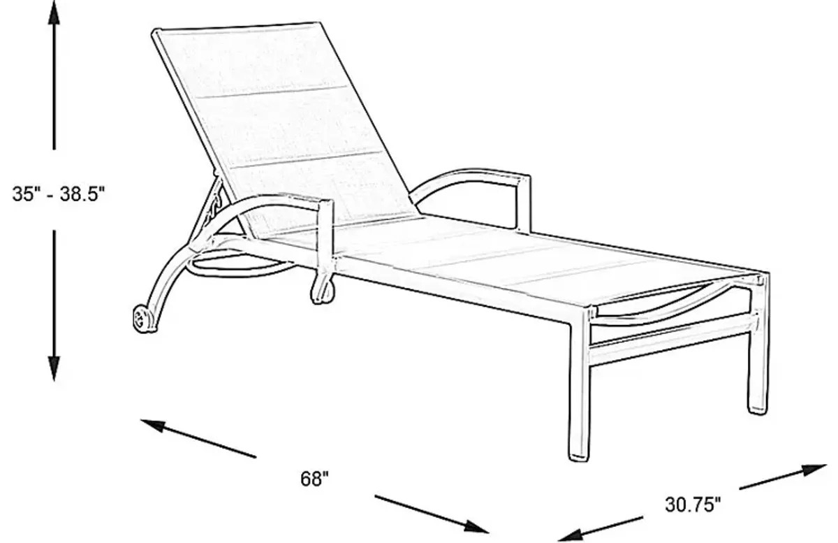 Solana White Outdoor Chaise