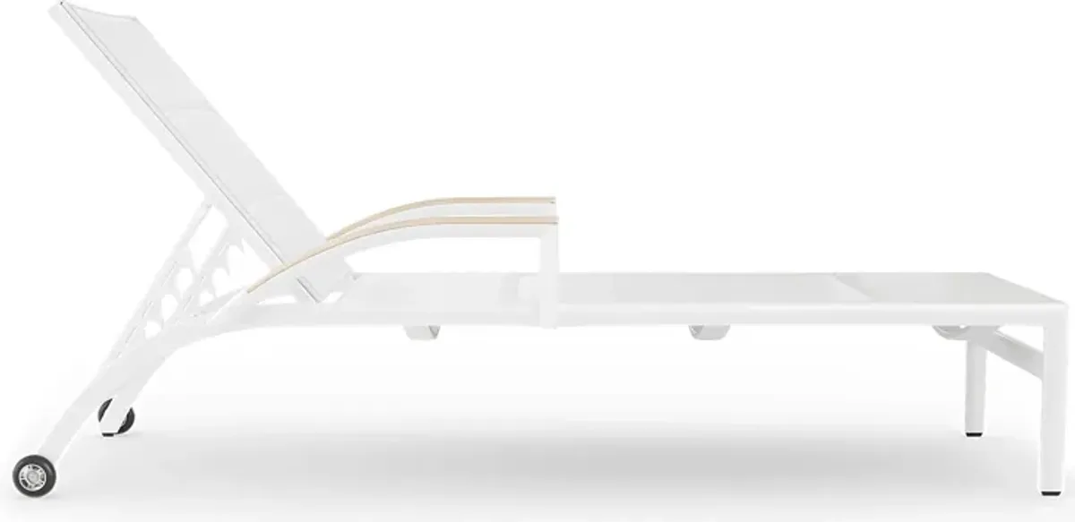 Solana White Outdoor Chaise