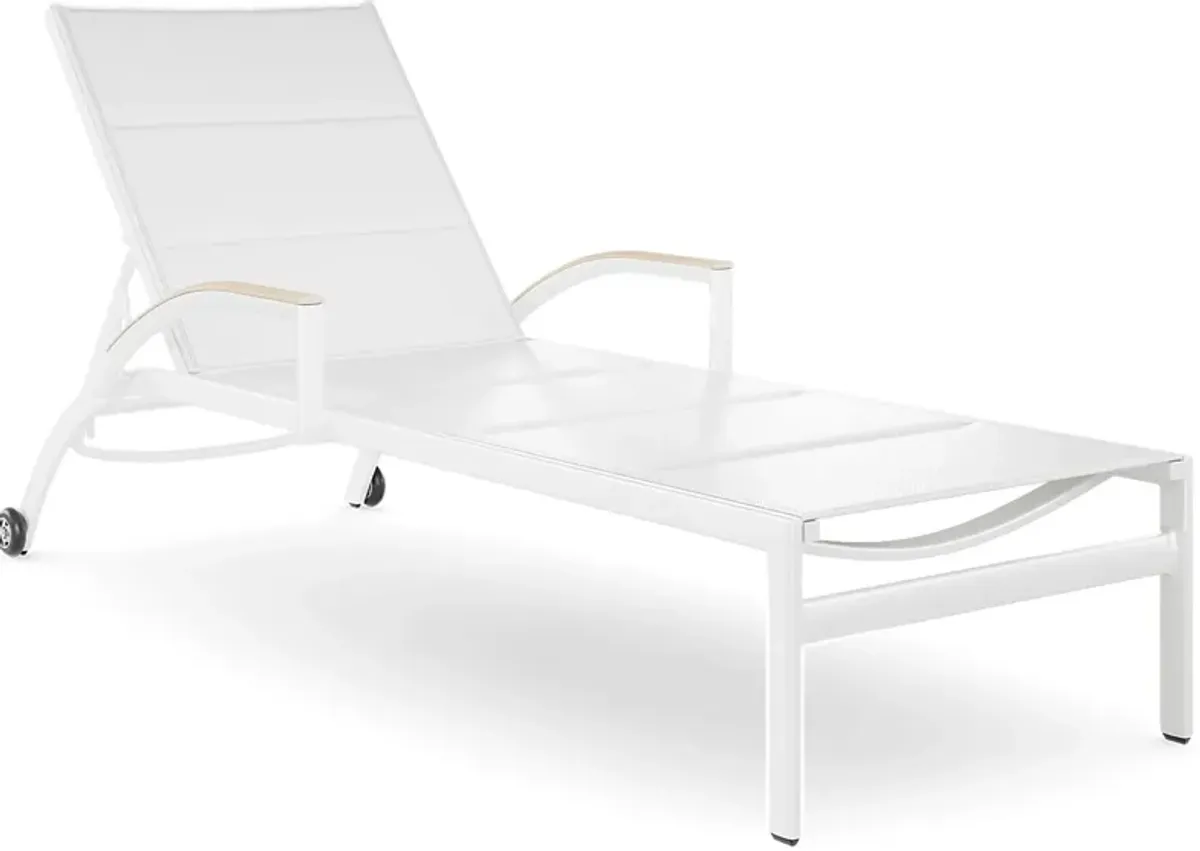 Solana White Outdoor Chaise