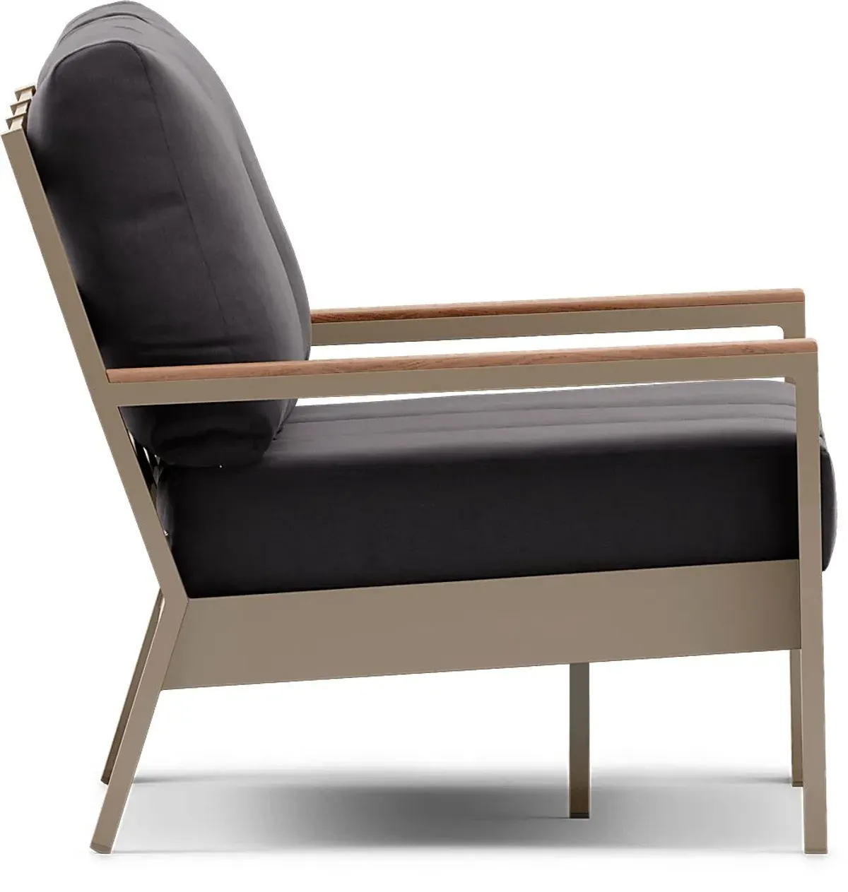 Solana Taupe 4 Pc Outdoor Sofa Seating Set With Charcoal Cushions