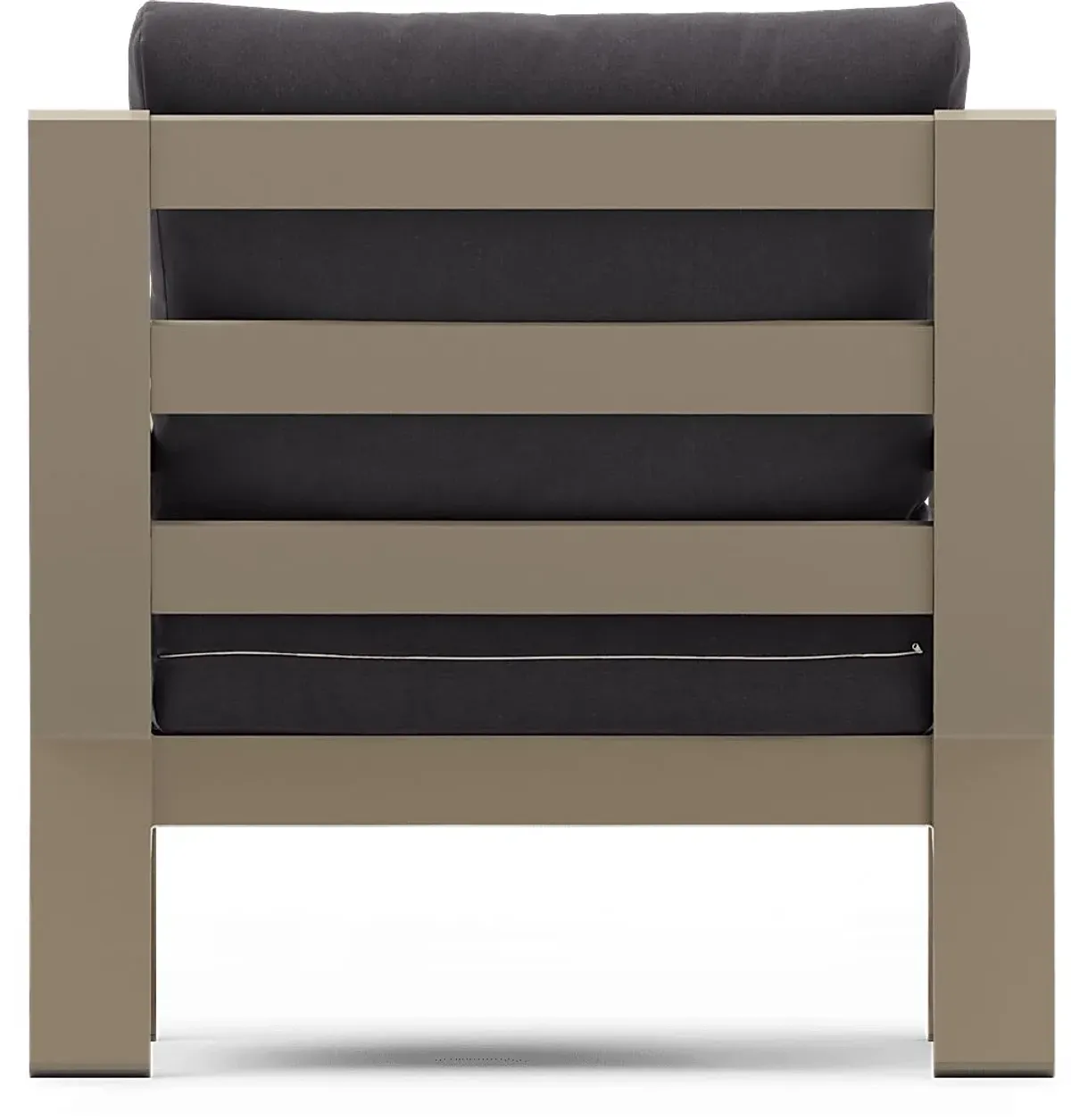 Solana Taupe 4 Pc Outdoor Sofa Seating Set With Charcoal Cushions