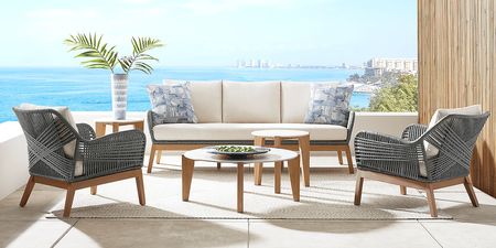 Tessere Gray 4 Pc Outdoor Seating Set