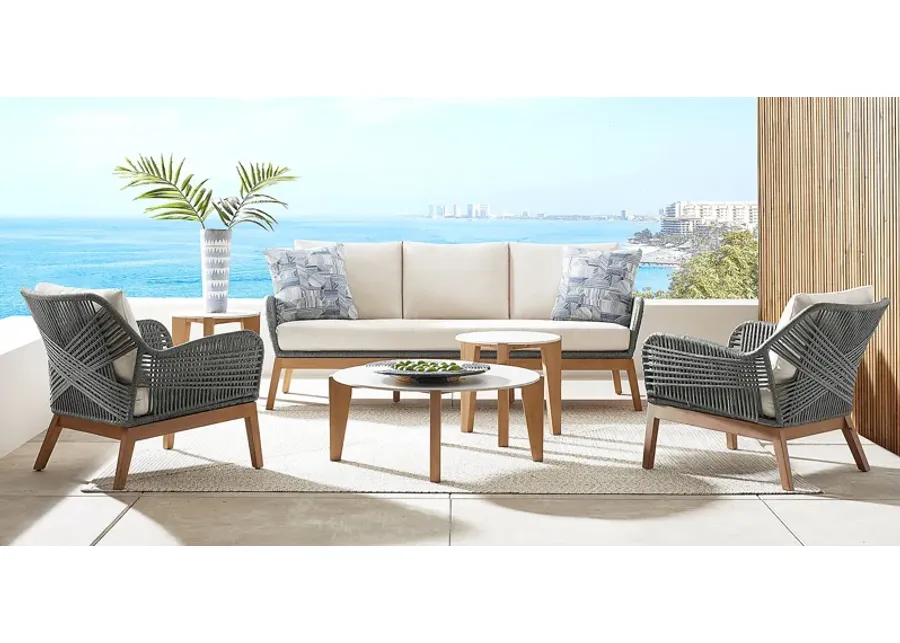 Tessere Gray 4 Pc Outdoor Seating Set