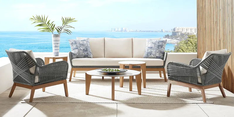 Tessere Gray 4 Pc Outdoor Seating Set