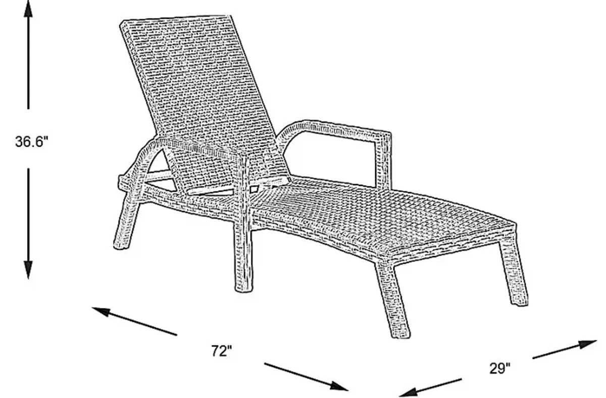 Siesta Key Driftwood Outdoor Pool Chaise