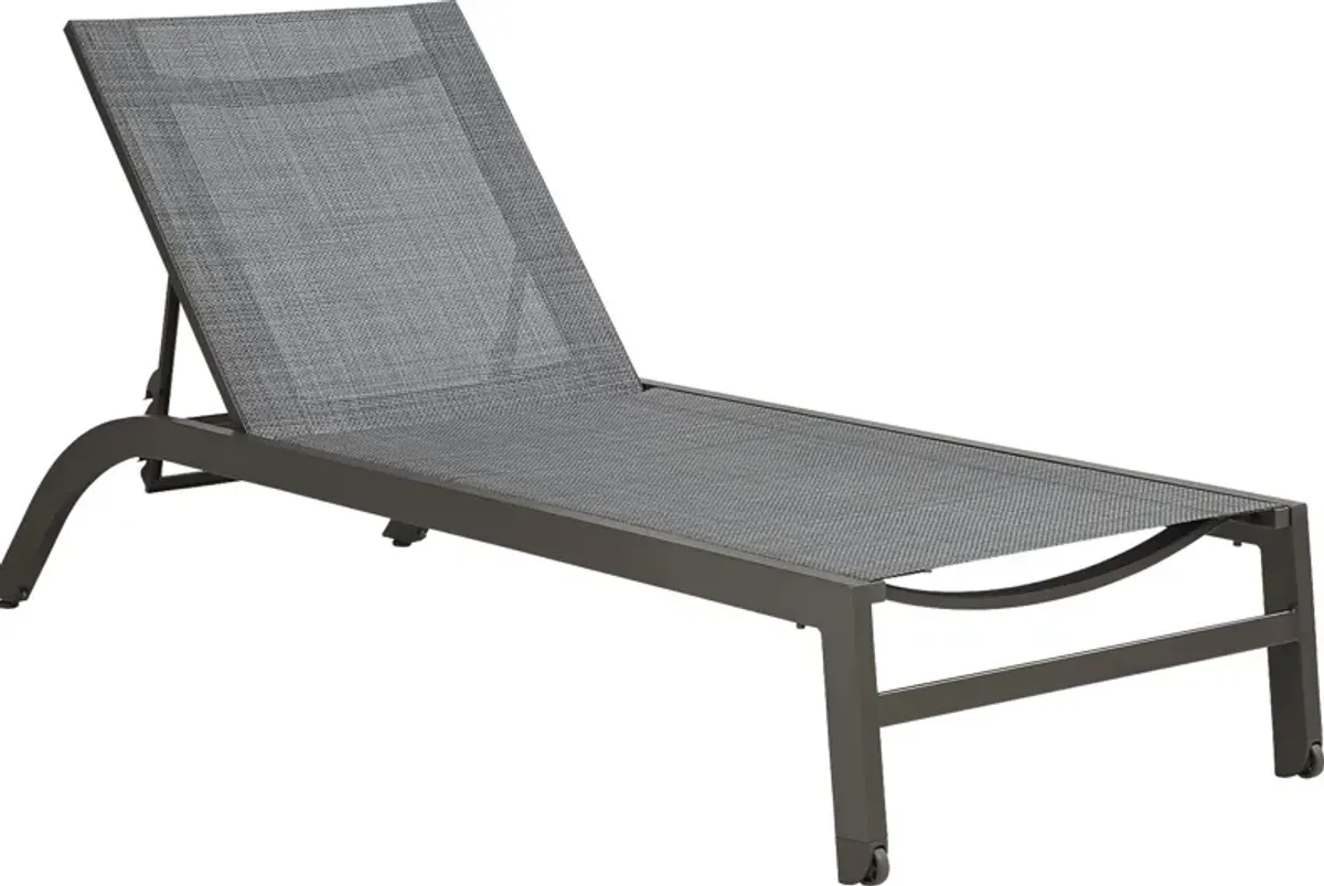 Ocean Tide Gray Outdoor Chaise