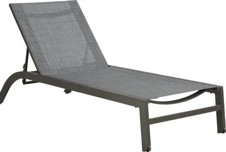 Ocean Tide Gray Outdoor Chaise