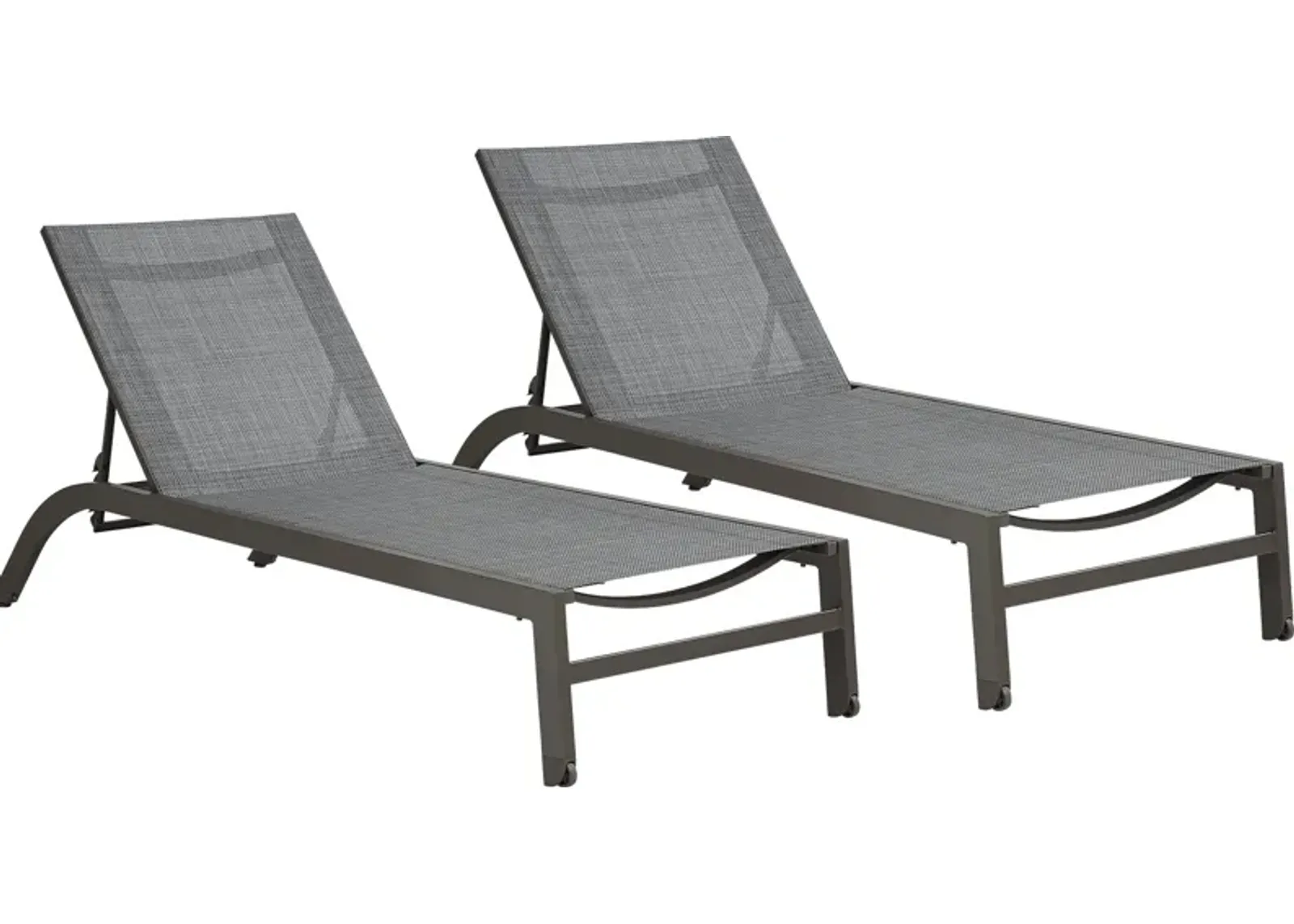 Ocean Tide Gray Outdoor Chaise, Set of 2