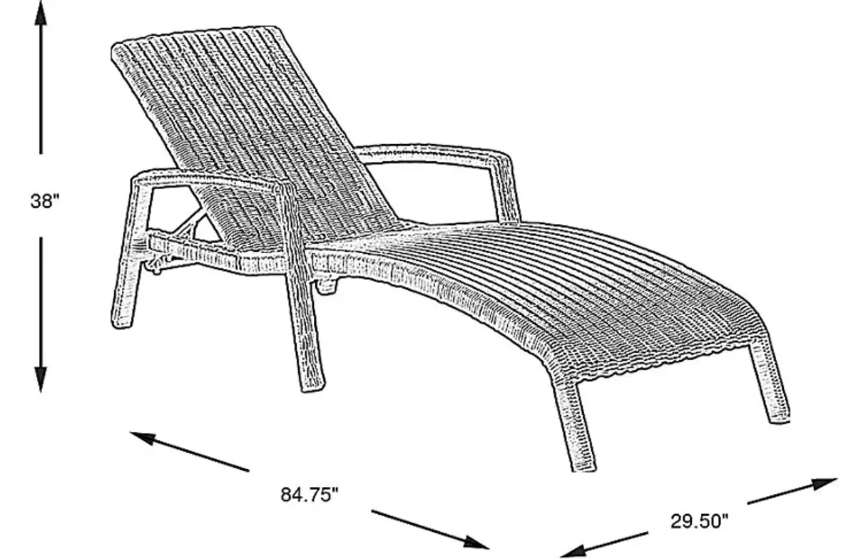 Forest Hills Gray Outdoor Chaise