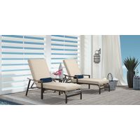 Manchester Hill Antique Bronze Outdoor Chaises, Set of 2