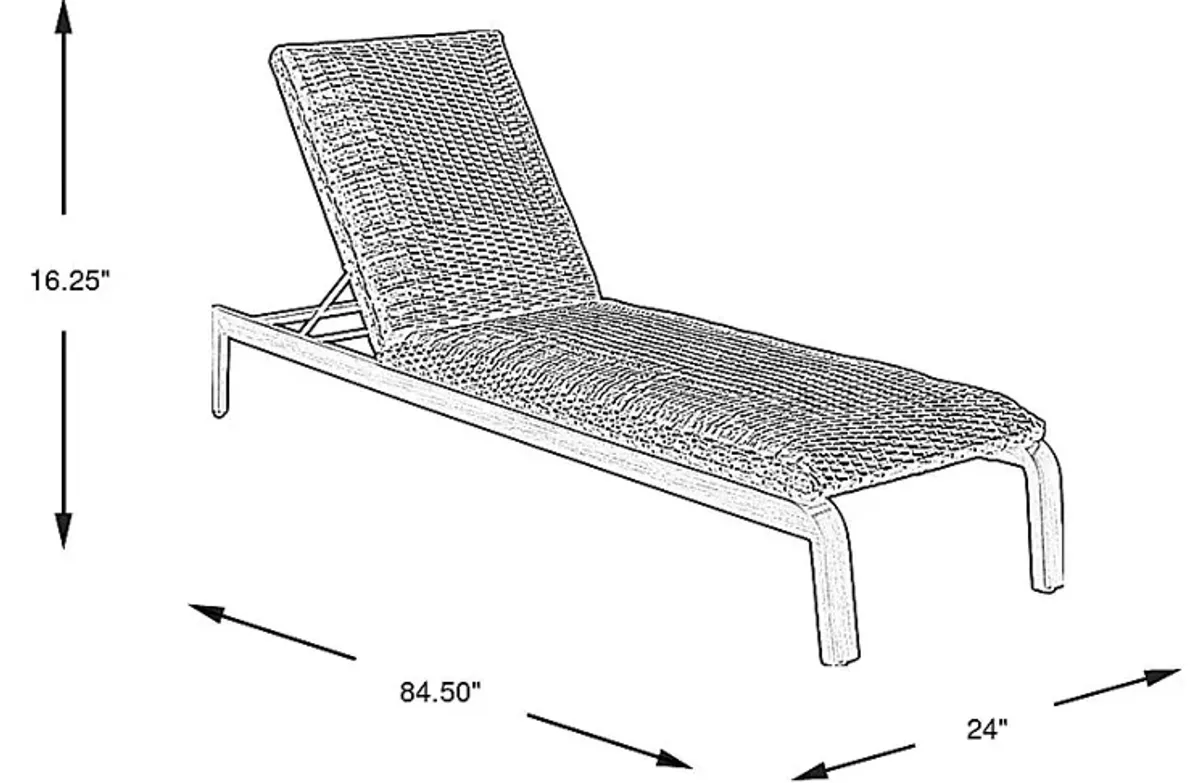 Montara Gray Outdoor Chaise