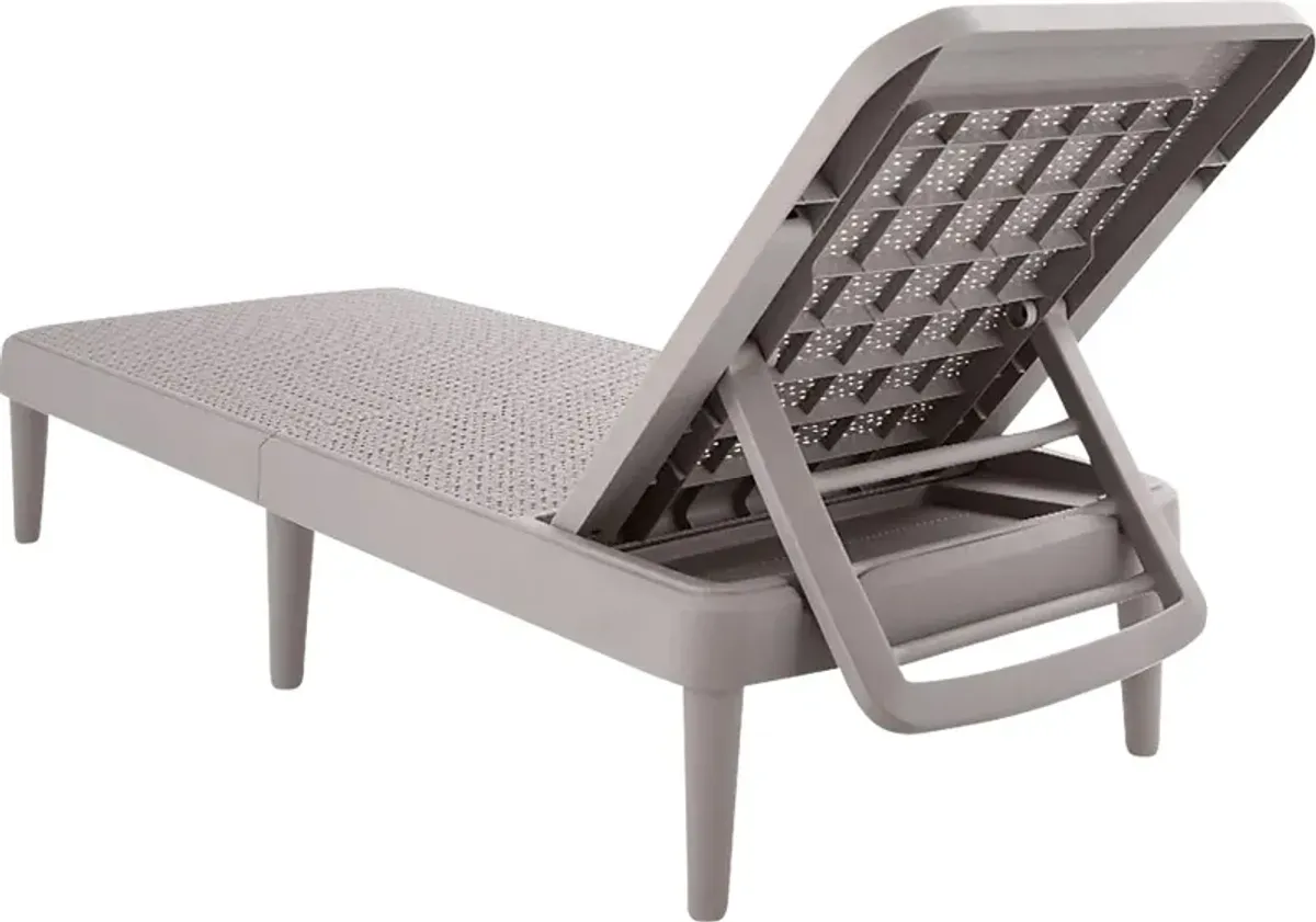 Lagoon Tahiti Gray Outdoor Chaise Lounge