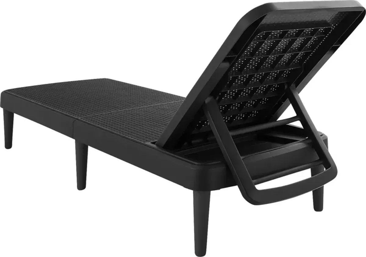 Lagoon Tahiti Black Outdoor Chaise Lounge